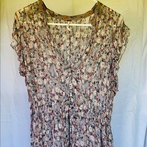 Free People sheer layer floral dress